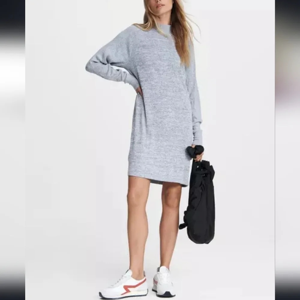 Gray Long Sleeve Sweater Dress